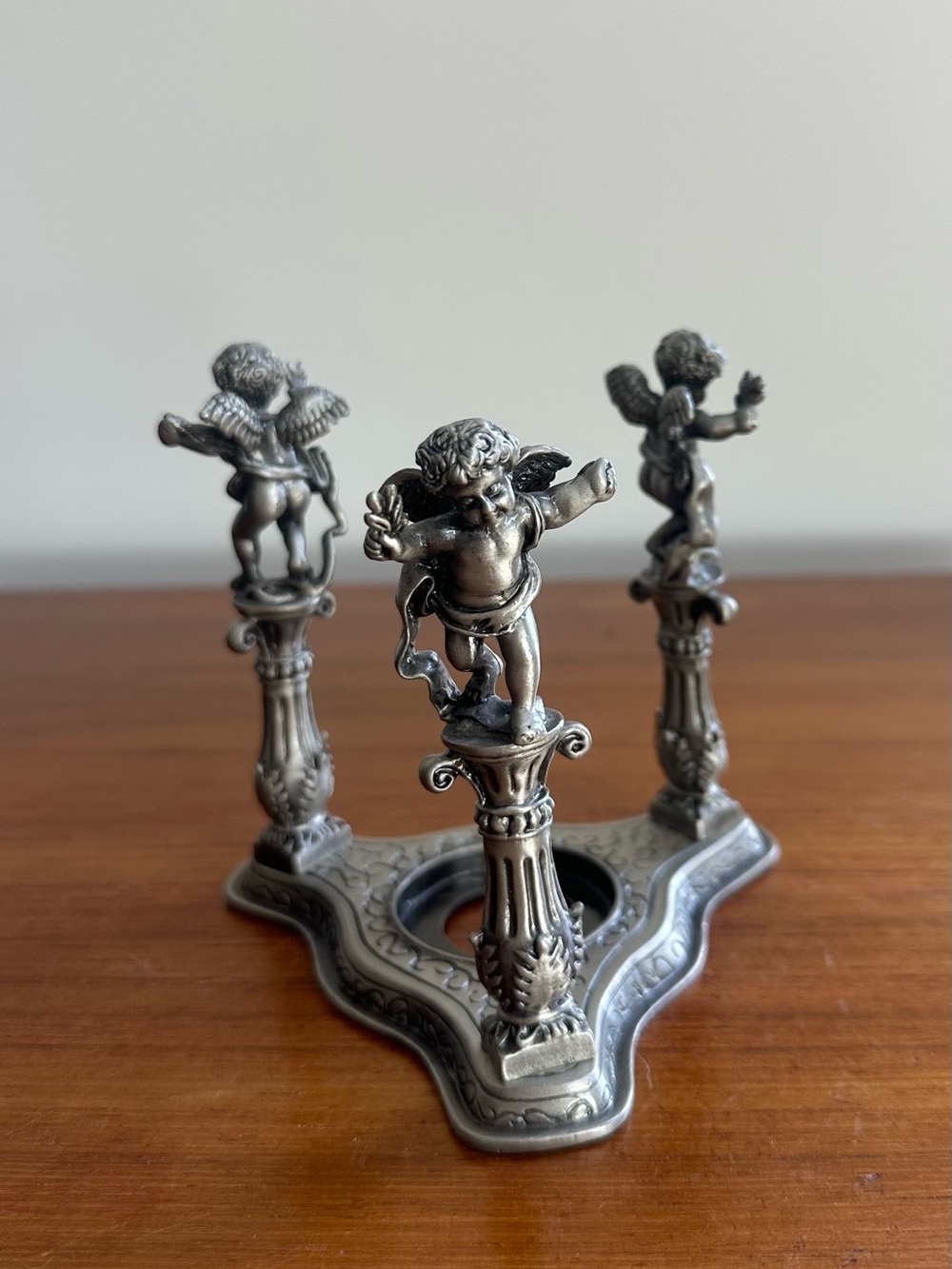 VINTAGE | ANGEL CHERUB CANDLE HOLDER | TEA LIGHT VOTIVE HOLDER | WHIMSIGOTH EUC